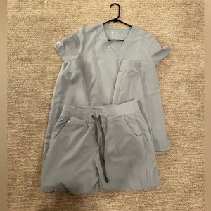 Light blue figs scrubs